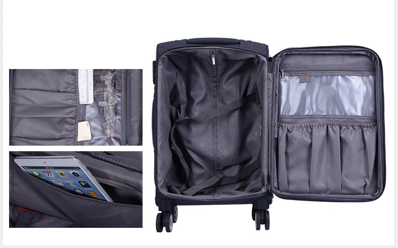 Waterproof Nylon Trolley Wheeled Business Travel Leisure Suitcase Luggage Bag Case (CY3663)